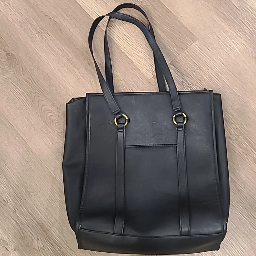 Universal Thread Black Leather Laptop bag